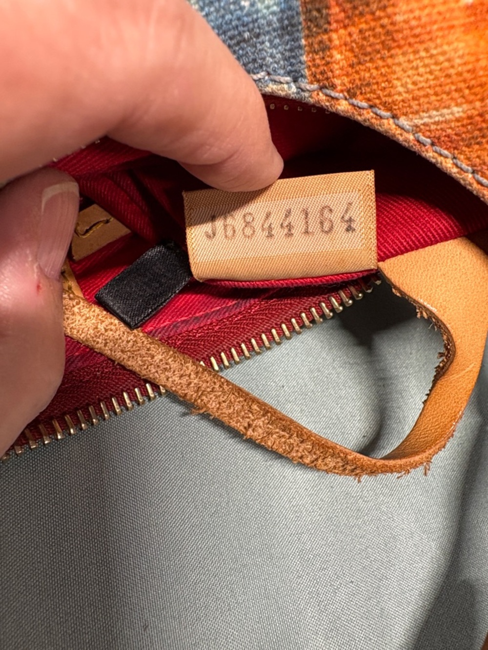 Dooney & Bourke Picnic Plaid Ant Print Canvas Hobo Bag | Rare Y2K - Picture 14 of 15